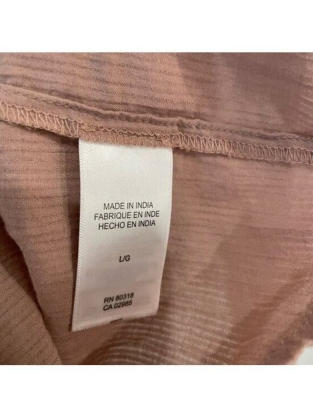 New Lucky Brand Embroidered Top Boho Gauzy Feminine Dainty Blush - Picture 7 of 11